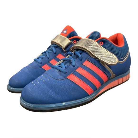 Adidas Womens Powerlift 2.0 G96620 Blue Pink Single Strap Shoes Size 10 - Picture 1 of 8